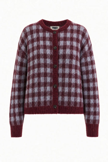 Gilet AOMORI carreaux bordeaux