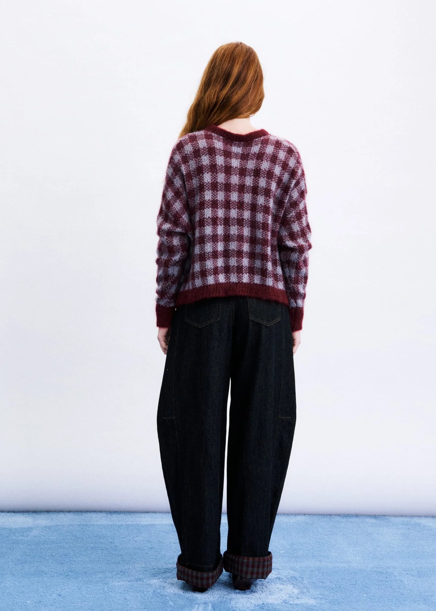 Gilet AOMORI carreaux bordeaux
