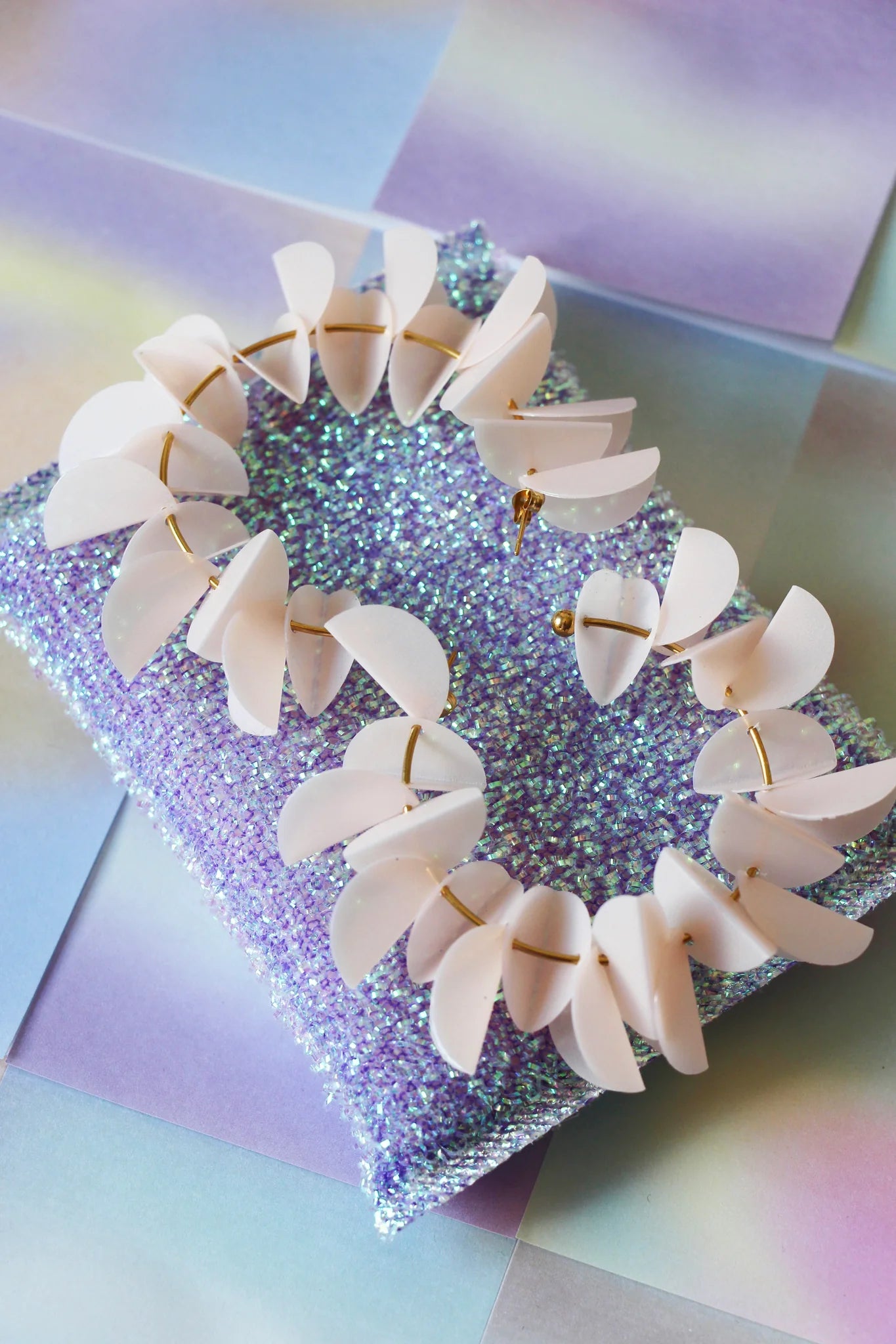 Créoles SAMBA rose pâle