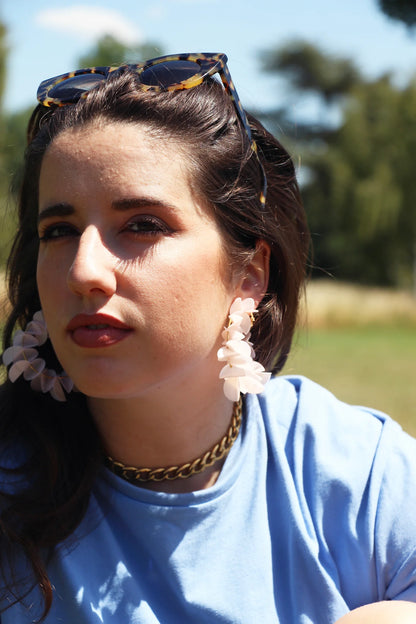 Créoles SAMBA rose pâle