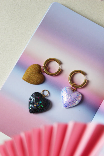 Boucles d'oreilles CORAZONES lilas
