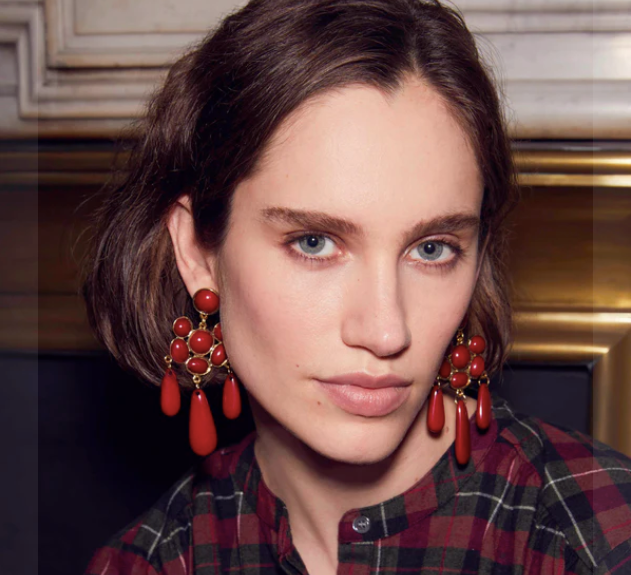 Boucles d'oreilles GALYA bordeaux