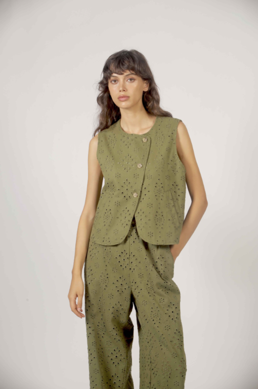 Haut ANTONIN broderie kaki