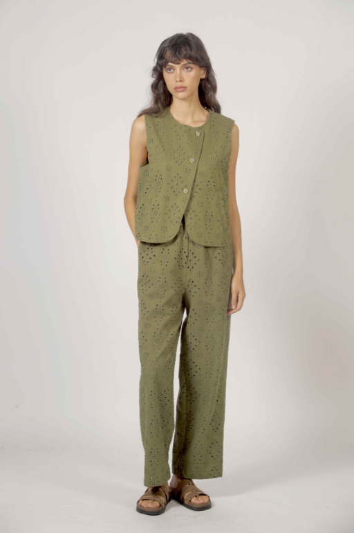 Haut ANTONIN broderie kaki