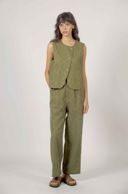 Haut ANTONIN broderie kaki