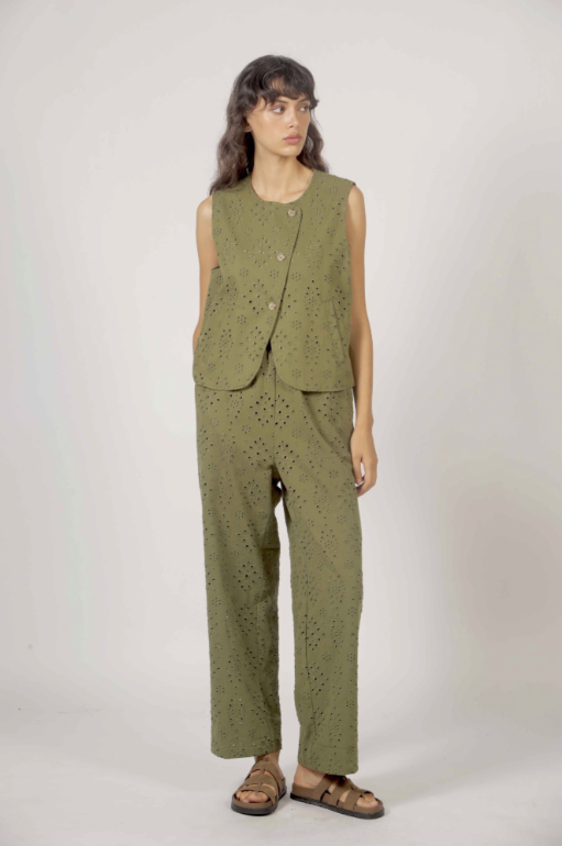 Haut ANTONIN broderie kaki