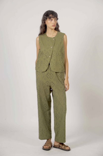 Haut ANTONIN broderie kaki