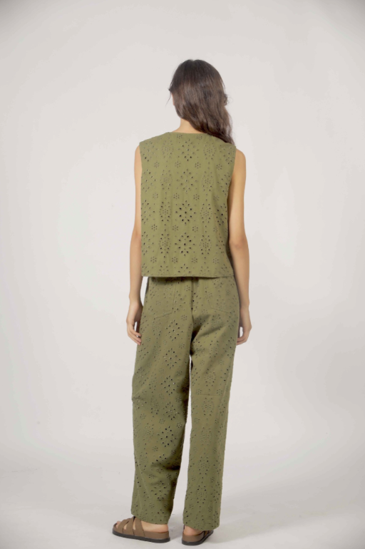 Haut ANTONIN broderie kaki
