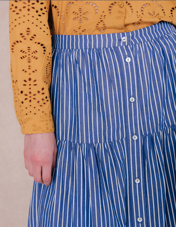 Jupe CHLOÉ rayée bleue