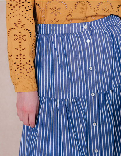 Jupe CHLOÉ rayée bleue