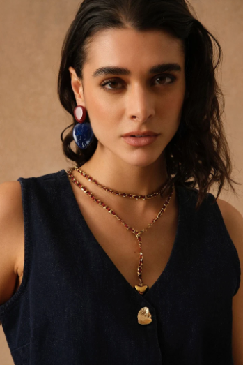 Boucles d'oreilles ORPHÉA bleues