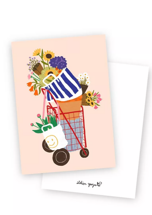 Carte postale Marché aux fleurs