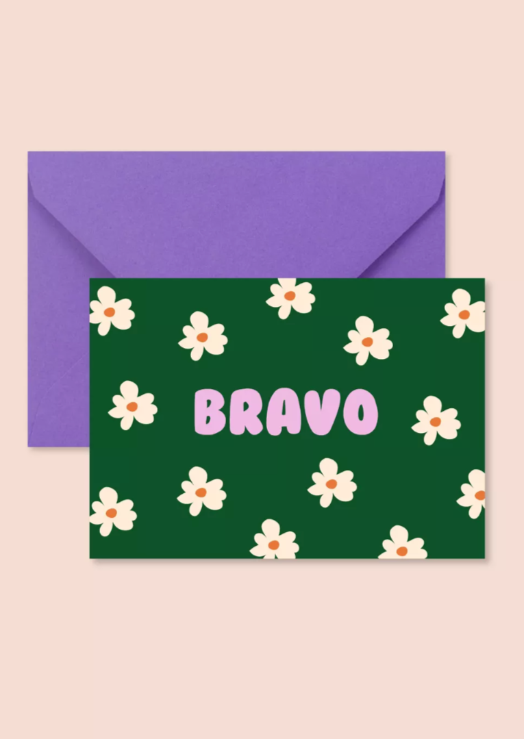 Carte postale BRAVO fleurs