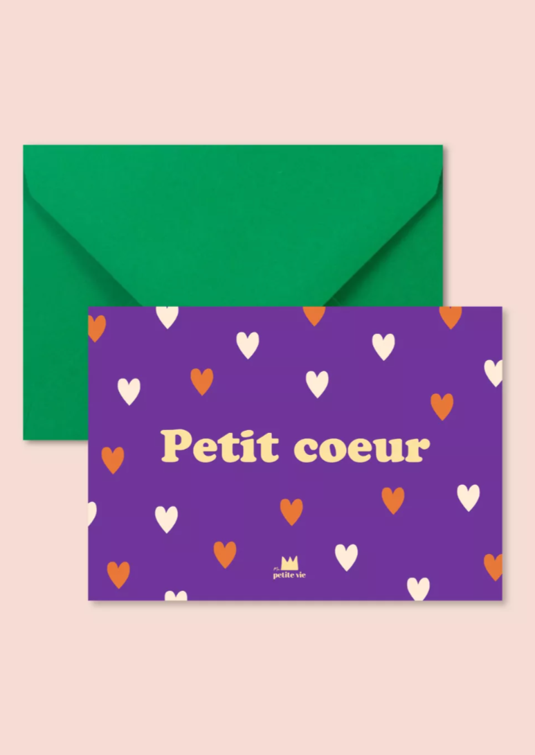 Carte postale PETIT COEUR violet