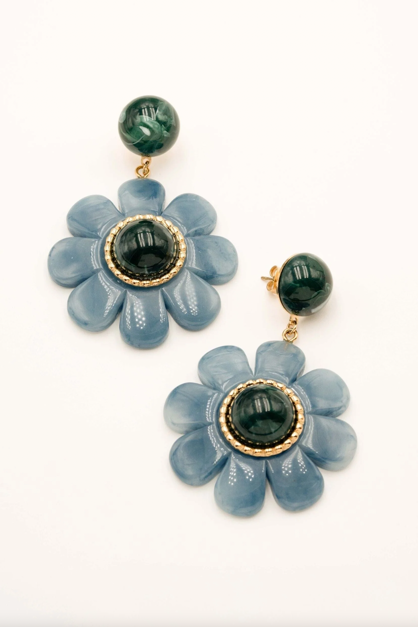 Boucles FLEURIA bleues