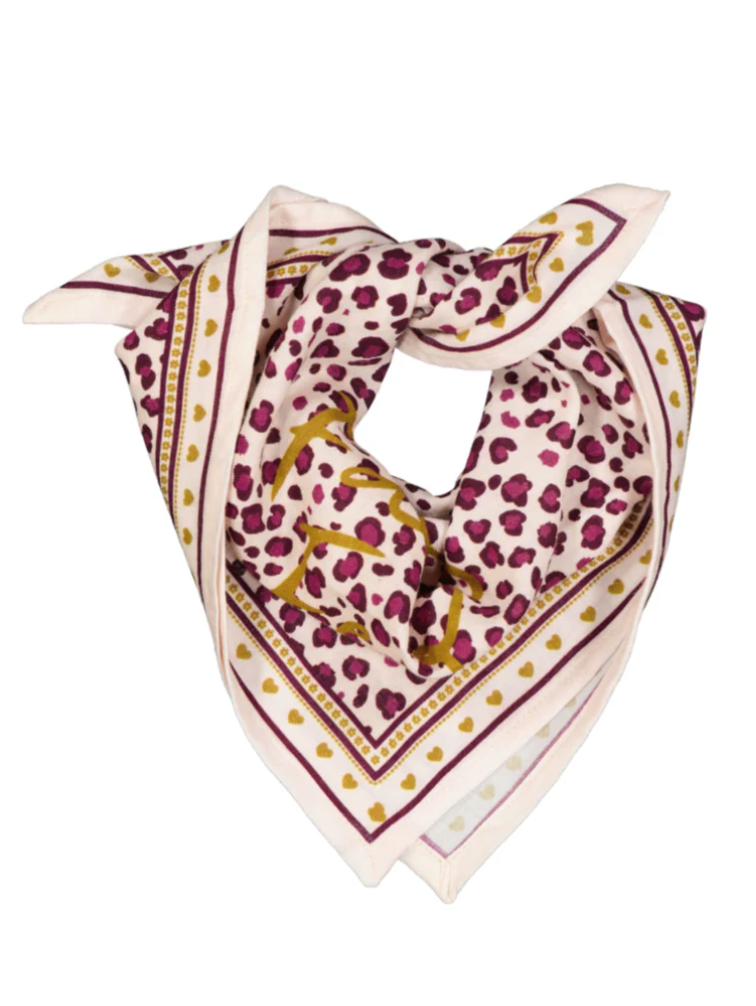 Foulard JADE Léopard Violet