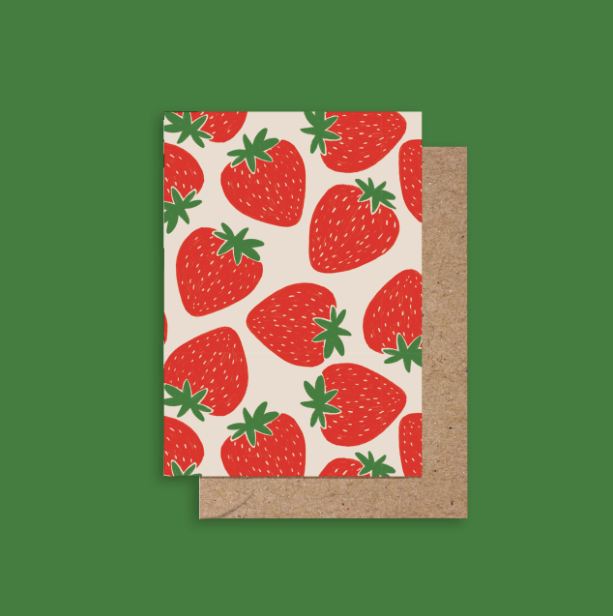 Carte double FRAISES