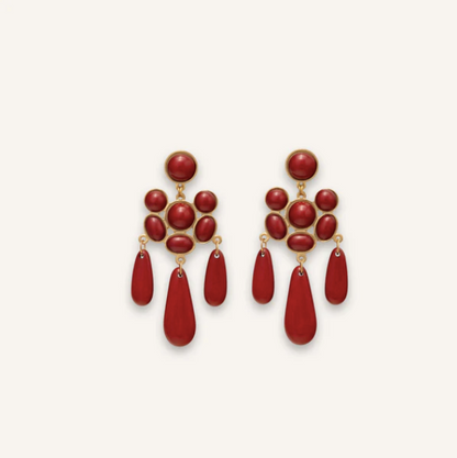 Boucles d'oreilles GALYA bordeaux