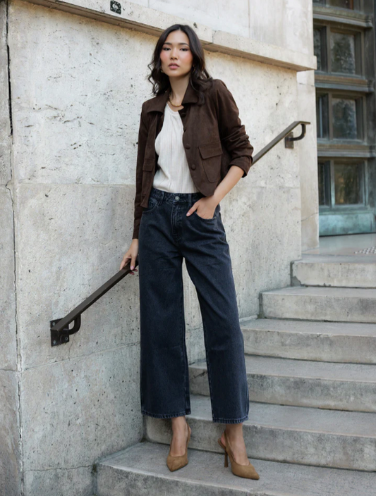 Jeans COLOMBE gris foncé