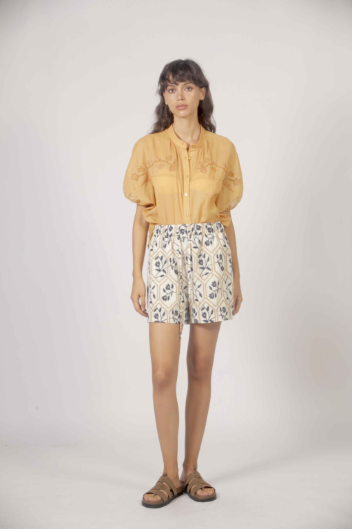 Short JULES brodé floral