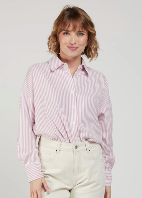 Chemise SAM rayée rose