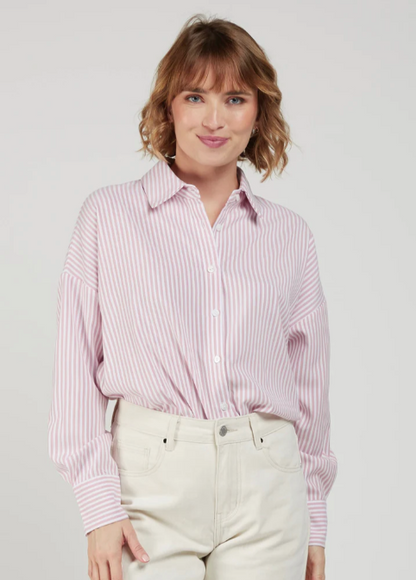 Chemise SAM rayée rose