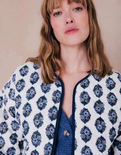 Veste SUZON matelassé fleuri