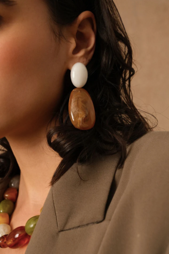 Boucles d'oreilles SOLÉANDRE ambre