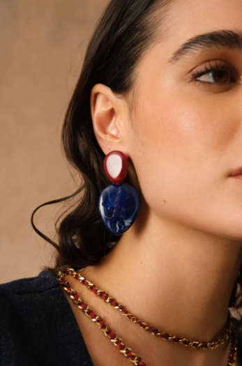 Boucles d'oreilles ORPHÉA bleues
