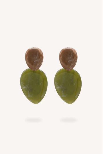 Boucles d'oreilles ORPHÉA kaki