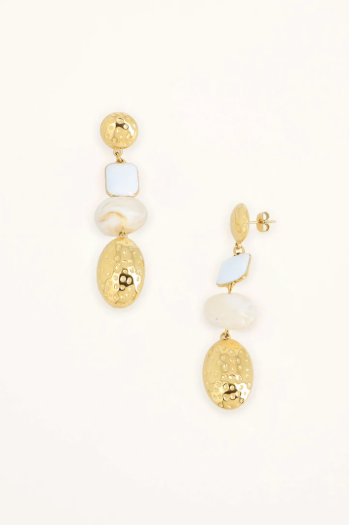 Boucles d'oreilles AGLAÉ blanches