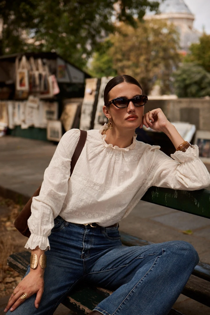 Chemise AGATHE blanc cassé