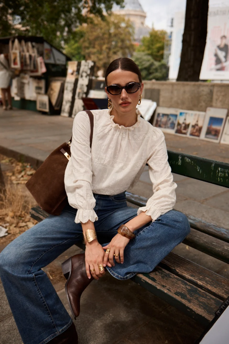 Chemise AGATHE blanc cassé