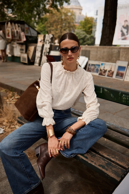 Chemise AGATHE blanc cassé