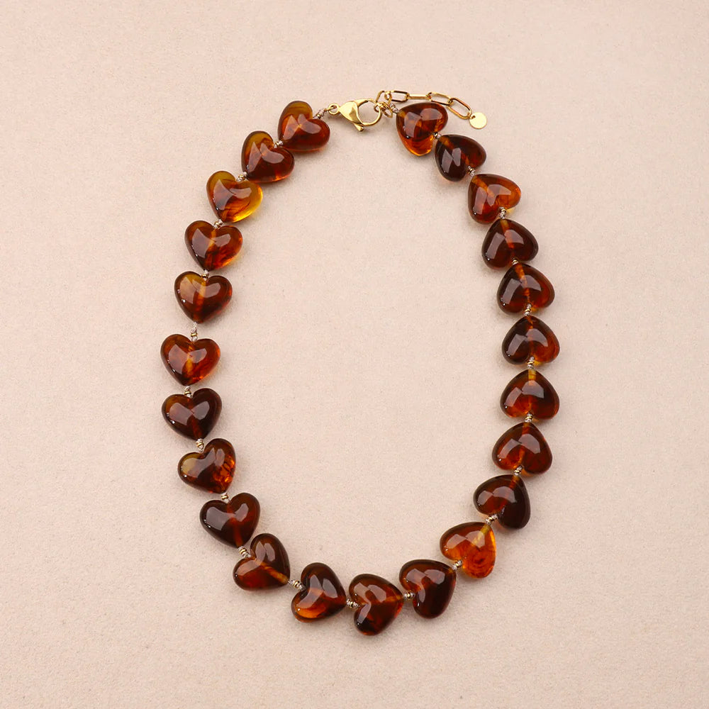 Collier CONSTANCE marron