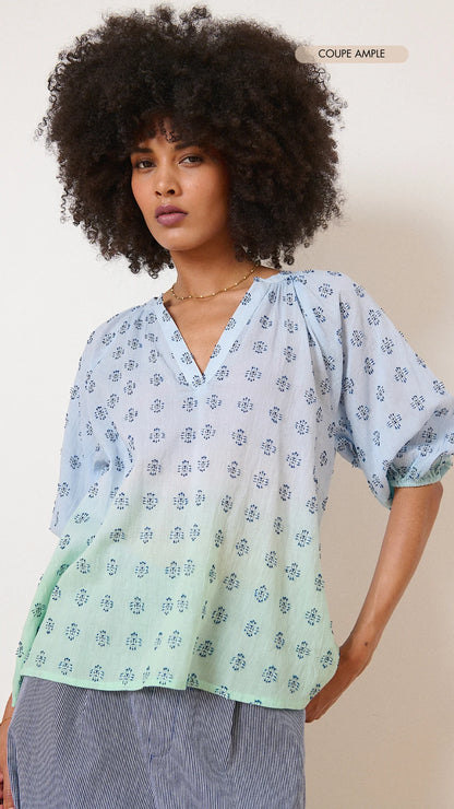 Blouse NEROLI bleue