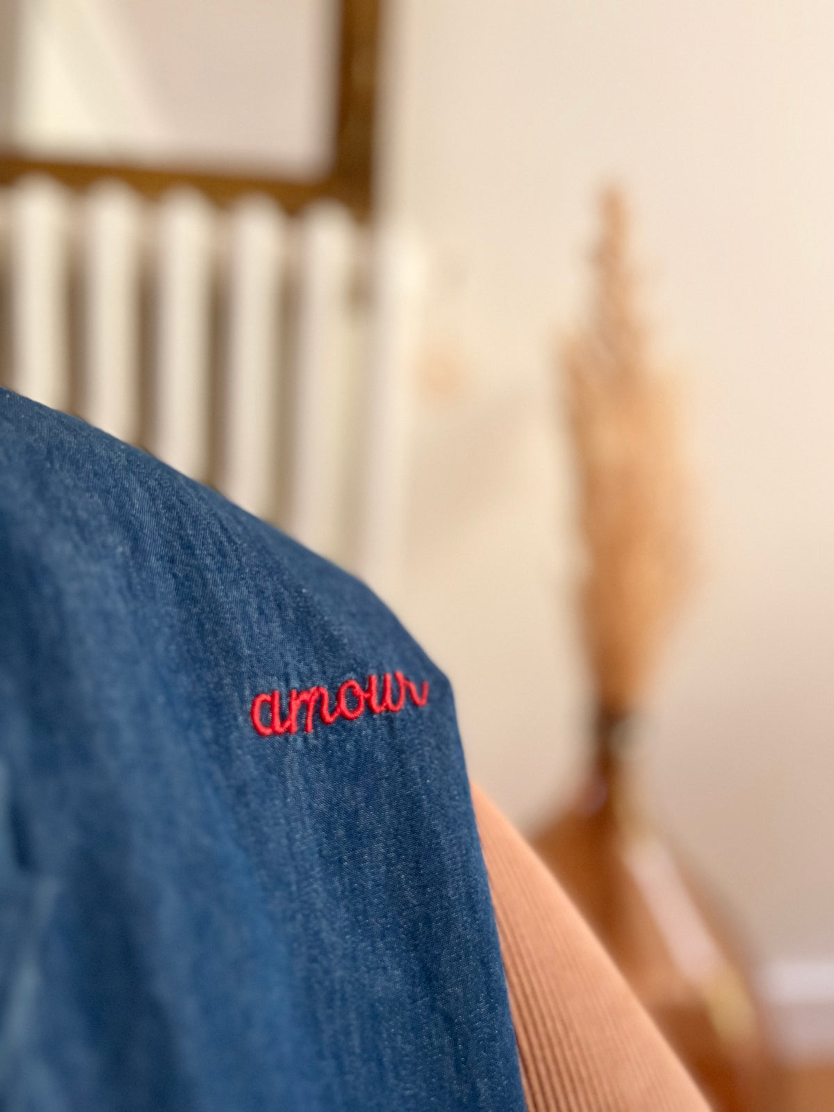 Chemise ERIS denim brodée Amour