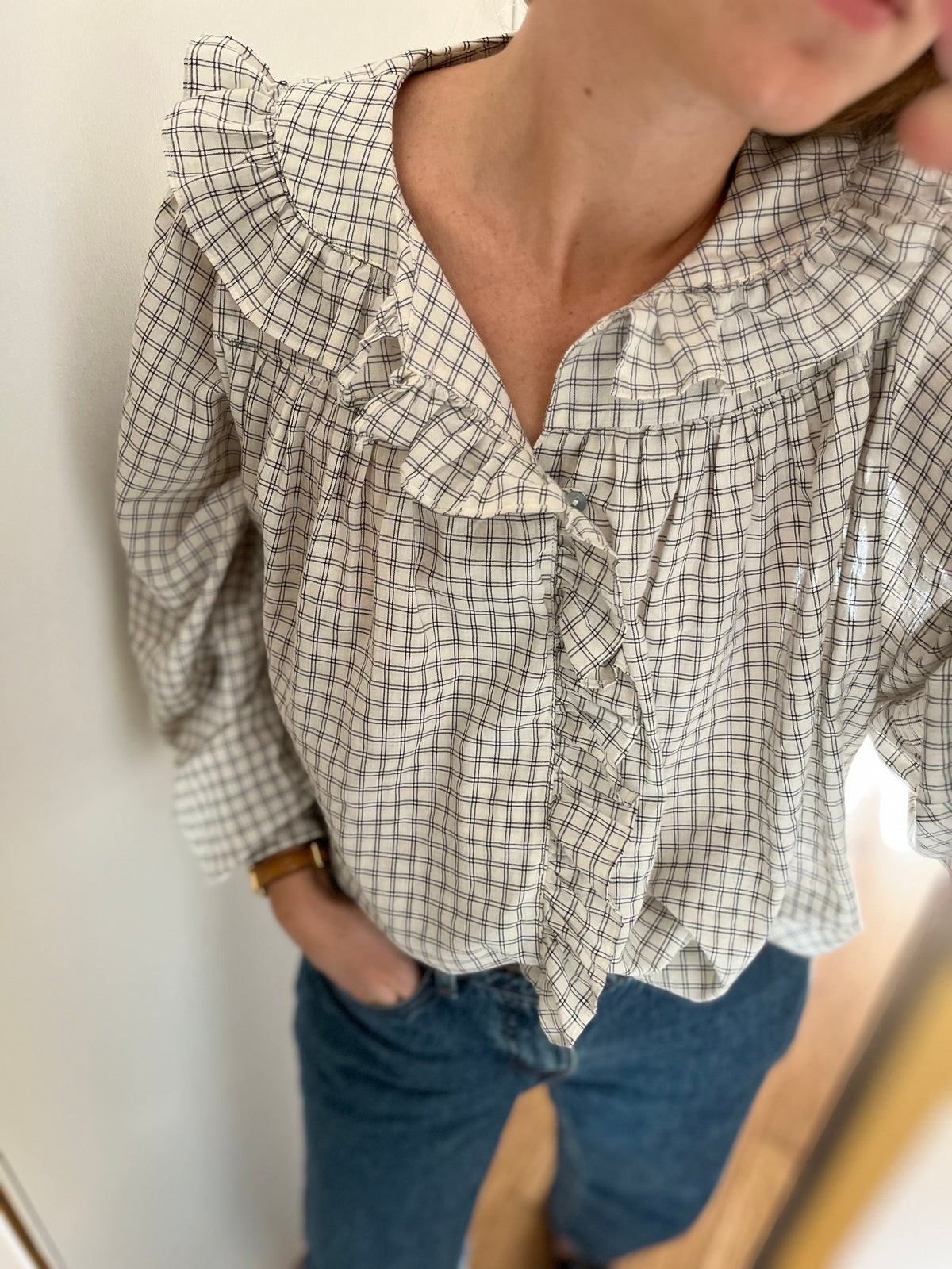 Chemise DORSET carreaux blanc