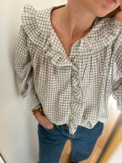 Chemise DORSET carreaux blanc