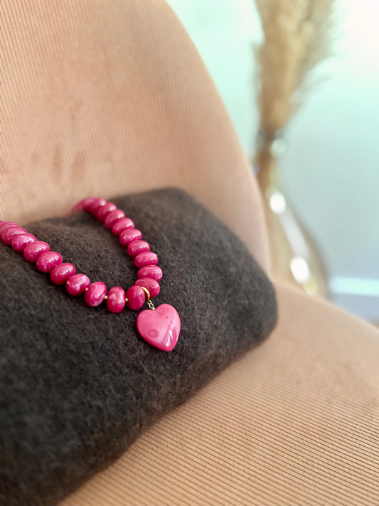 Collier GABRIELLE fuchsia