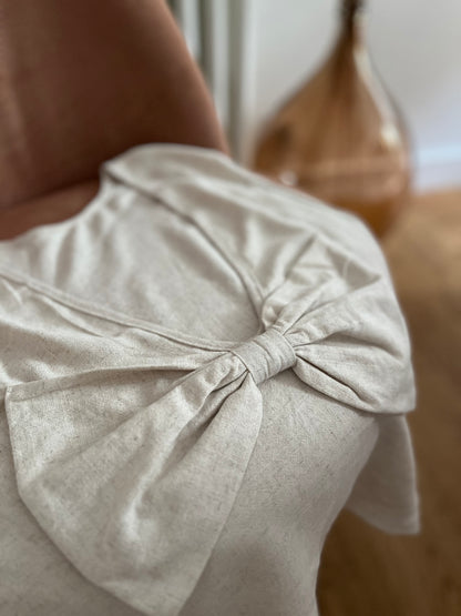 Haut MADELEINE noeud beige