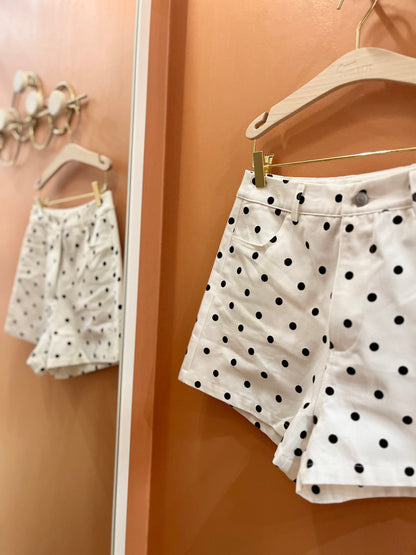 Short VICTORIA pois blanc