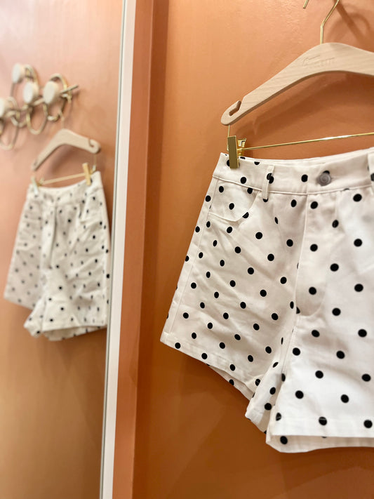 Short VICTORIA pois blanc