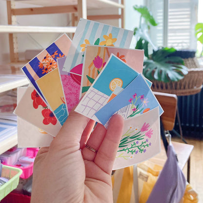Lot 10 Stickers Fleurs Sauvages