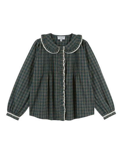 Chemise EBOTO carreaux verte