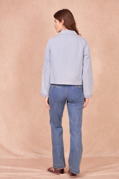 Veste GALATE rayée bleue
