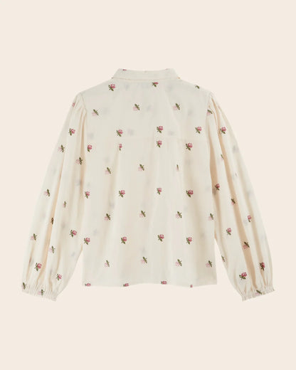 Chemise CALYPSO brodée rose