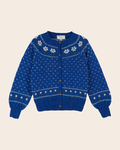 Gilet CAMOMILLE marguerite bleu royal