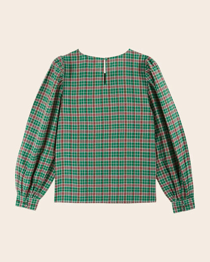 Blouse CHRISTIA tartan vert
