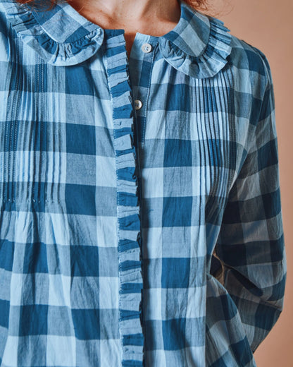 Chemise DEDE carreaux bleus